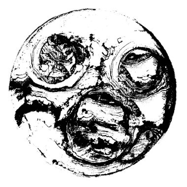 Yuvarlak doku. Sert bir yüzeyi olan çatlak bir şehir geçmişi var. Taş kesiği, mineral katman yapısı. Sıkıntılı dokuyu üst üste koy. Bir renk grafik kaynağı.