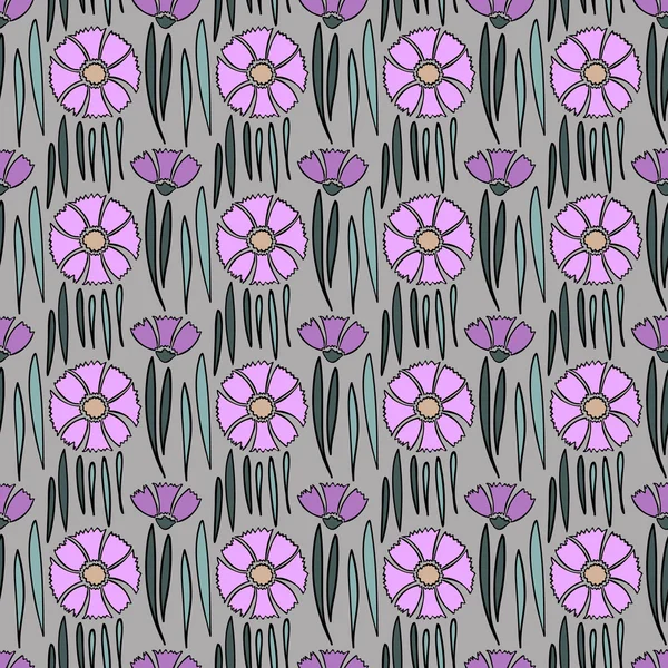 Modèle de fleurs sans couture — Image vectorielle