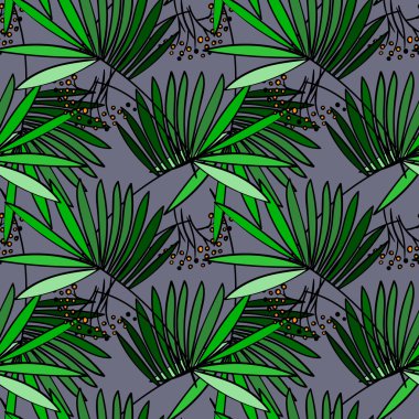 Palmiye yaprakları ile Seamless Modeli