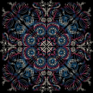 el çekilmiş yuvarlak desen