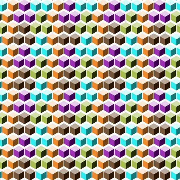 Fond géométrique abstrait avec cubes isométriques — Image vectorielle