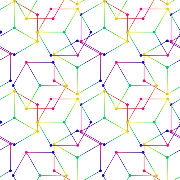 Fond géométrique abstrait avec cubes isométriques — Image vectorielle