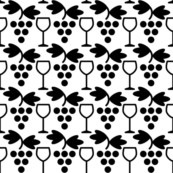 Víno brýle bezešvé vzor — Stockový vektor