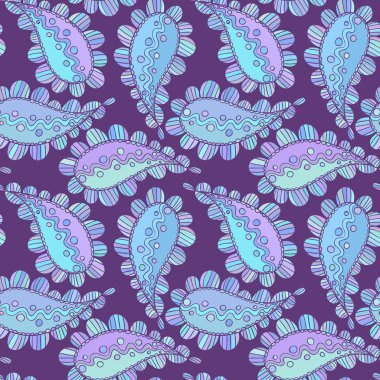 Vektör sorunsuz çiçek desenli. El doku desenli, dekoratif çizim, boyama kitabı ile çizilmiş