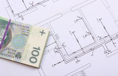 Banknot Tarih Hanesi'nin çizim elektrik inşaat yığını