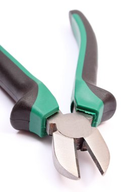 Metal pense beyaz arkaplanda izole edildi