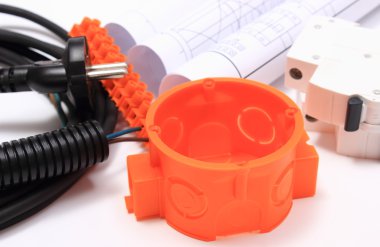 Elektrik Tesisatı ve rulo diyagramları için bileşenler