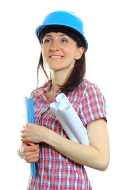 Belgelerle koruyucu kask kadında Oluşturucu