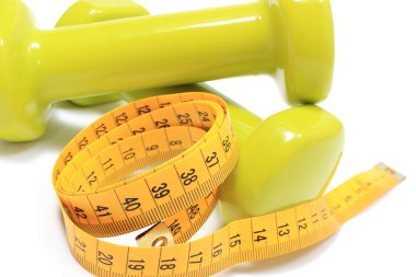 Halter fitness ve ölçü birimi bant içinde kullanma