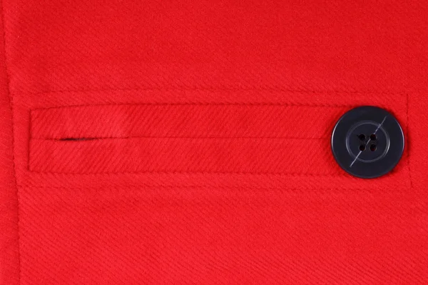 Sewing button on coat background — Stock Photo, Image