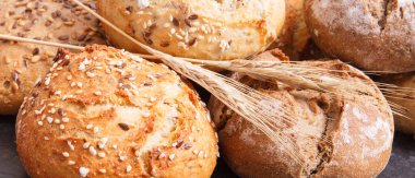 Taze pişmiş, tohum, çavdar ve buğday tohumu ile ev yapımı kepekli börek.