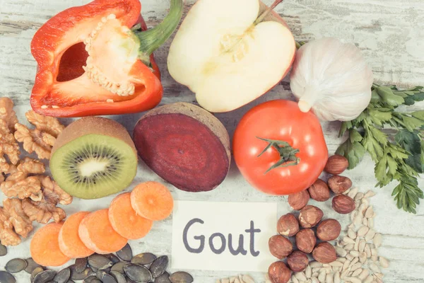 Böbrek Sağlığı Gut Iltihabı Için Besin Sağlıklı Beslenme Kavramı Doğal — Stok fotoğraf