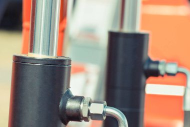 Endüstriyel hidrolik ve pnömatik makinenin tetikleyicisi. Makine ve teknoloji.