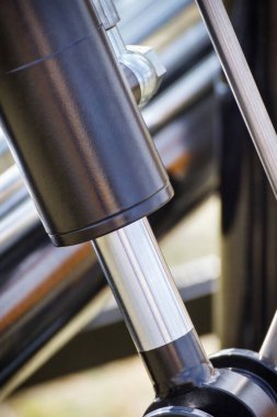 Endüstriyel hidrolik ve pnömatik makinenin tetikleyicisi. Makine ve teknoloji.