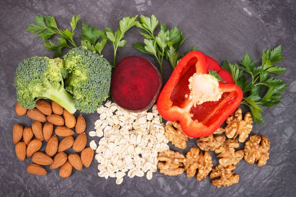 Natuurlijke Voeding Aanbevolen Voor Hypertensie Concept Van Een Gezonde Levensstijl — Stockfoto