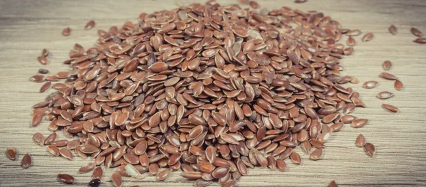 Heap Healthy Linseed Source Dietary Fiber Natural Minerals Nutritious Eating — Stock Photo, Image