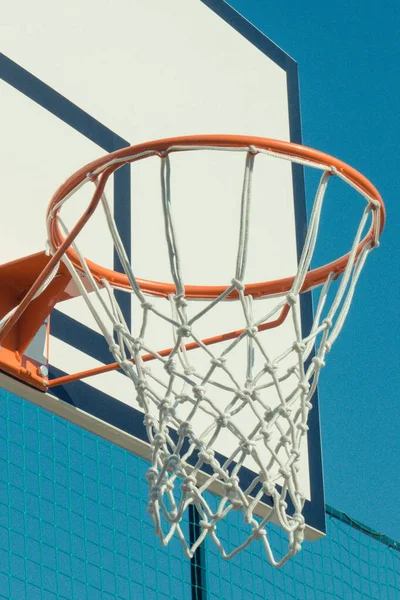 Arka Planında Halka Olan Basketbol Tahtası Spor Eğlence Zamanı — Stok fotoğraf