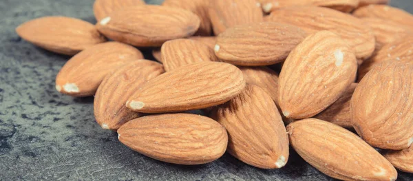 Amandes Fraîches Saines Contenant Des Vitamines Des Minéraux Naturels Alimentation — Photo