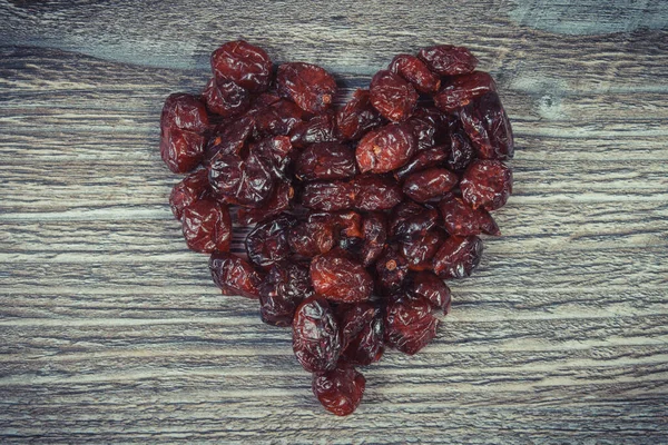 Heart Shaped Cranberries Source Vitamins Minerals Alternative Medicine Bladder Problems — Stock Photo, Image