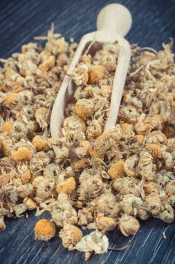 Vitamin ve mineral içeren sağlıklı doğal papatya çayı. Bitkisellik ve alternatif tıp