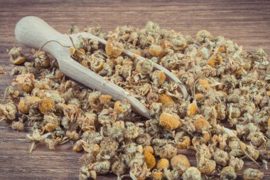 Alternatif tıpta kullanılan bitki olarak sağlıklı papatya çayı. Doğal vitaminler ve mineraller