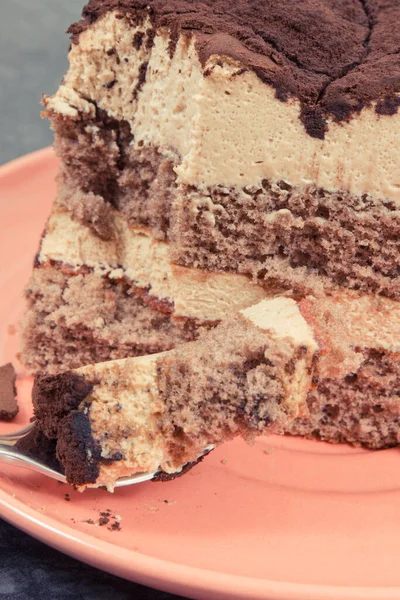 Lekkere Tiramisu Taart Als Dessert Voor Verschillende Gelegenheden Heerlijk Dessert — Stockfoto