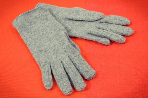 Guantes Chal Cálidos Lana Femenina Para Usar Otoño Invierno Foto — Foto de Stock