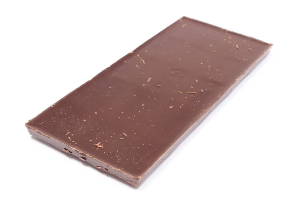 Whole dark chocolate on white background — Stock Photo, Image