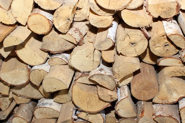 Closeup of dry, chopped firewood — Stock Photo, Image
