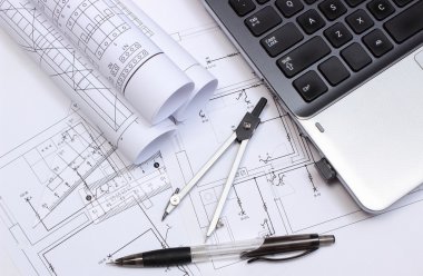 Elektrik diyagramları, çizim ve dizüstü bilgisayar aksesuarları