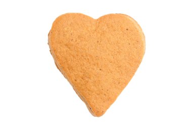 Beyaz arkaplanda izole edilmiş zencefilli ekmek