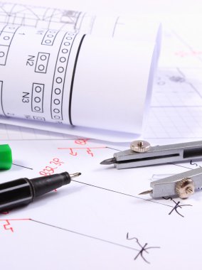 Rulo elektrik diyagramları ve çizim için aksesuarlar