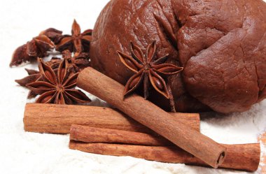 Baharat ve zencefilli kurabiye hamur ile pişirme için aksesuarlar