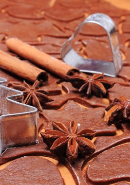 Baharat ve hamur için zencefilli kurabiye pişirme için aksesuarlar