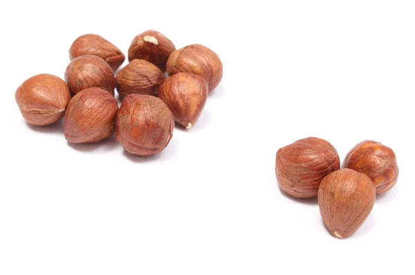 Heap of hazelnut on white background — Stock Photo, Image