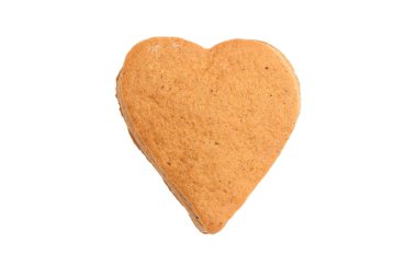 Sevgililer kalp kurabiye hamur beyaz arka plan üzerinde