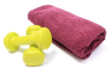 Dambıl ve fitness içinde kullanmak için havlu