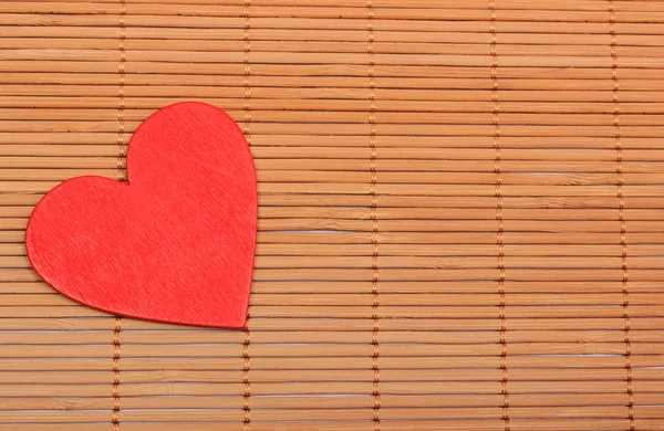 Corazón rojo para el día de San Valentín con espacio de copia para texto — Foto de Stock
