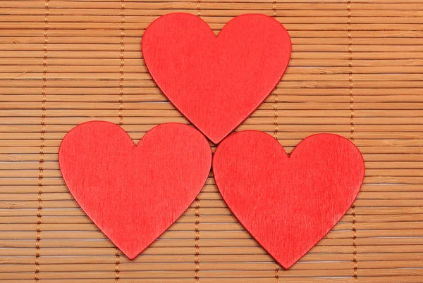 Corazones rojos para el día de San Valentín — Foto de Stock