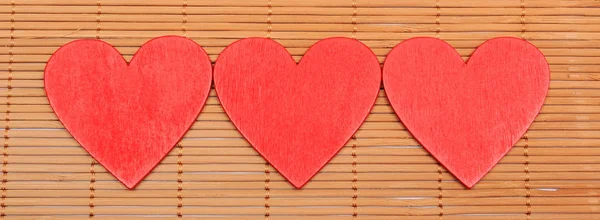 Red hearts for valentines day — Stock Photo, Image