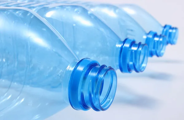 Used plastic bottles of mineral water — Stock Photo, Image
