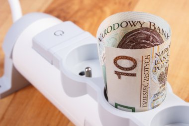 Elektrik güç uzatma ve Polonya para birimi para, enerji maliyetleri
