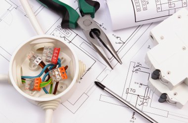 Çalışma araçları, elektrik kutusu ve sigorta, elektrik İnşaat çizim