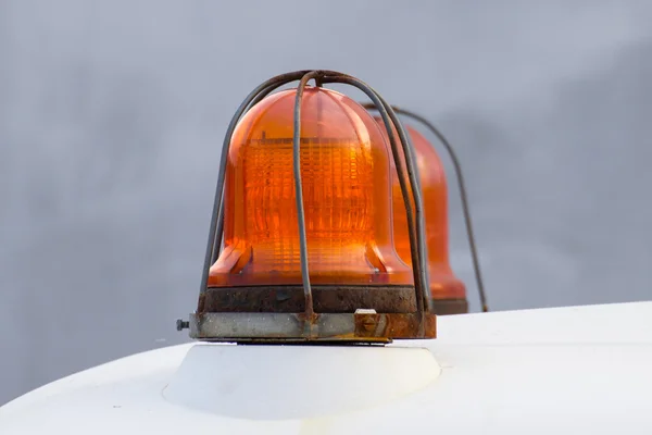 Luz de señal de sirena naranja para advertencia — Foto de Stock