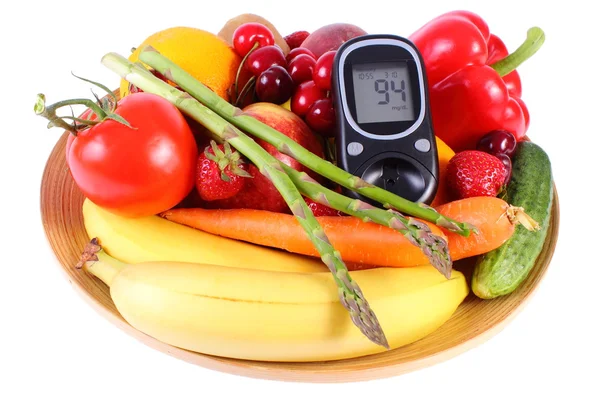 Meyve ve sebze, sağlıklı beslenme, şeker hastalığı olan Şeker Ölçüm