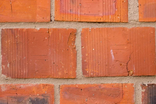 배경으로 오래 된 벽돌 벽의 근접 촬영 — 스톡 사진