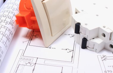 Elektrik tesisat ve inşaat diyagramları için bileşenler