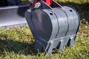 Kazı küreği ya da buldozer. Detay ya da endüstriyel makinelerin bir parçası. Teknoloji