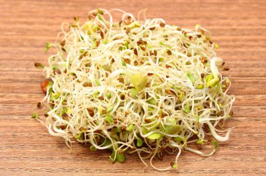 Yonca ve turp lahanası ahşap tablo