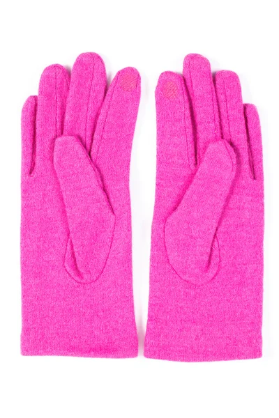 Pair of woolen gloves for woman on white background — Stock Photo, Image